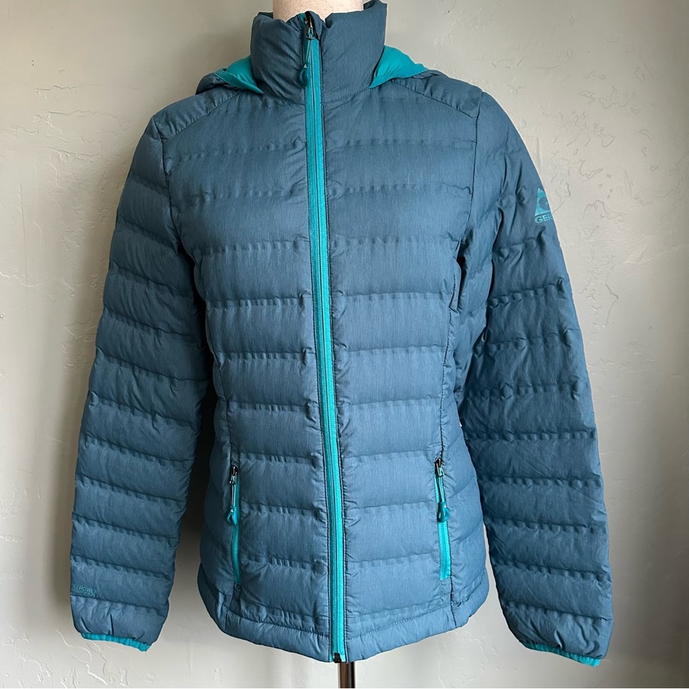 Gerry Women’s Blue Teal‎ Miriam Winter Down Puffer Jacket Small EUC Cabincore